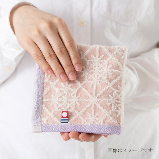 今治謹製　千歳はんかち　木箱入り　タオルハンカチ1枚　HK1017　ピンク　（今治産）のイメージ