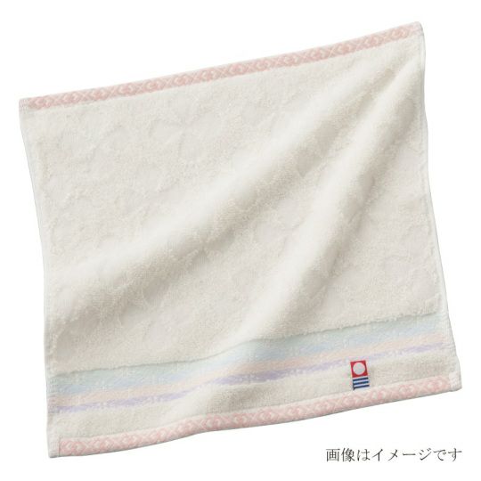  今治謹製　千歳はんかち　木箱入り　タオルハンカチ2枚セット　HK2017　アイボリー　（今治産）の商品写真