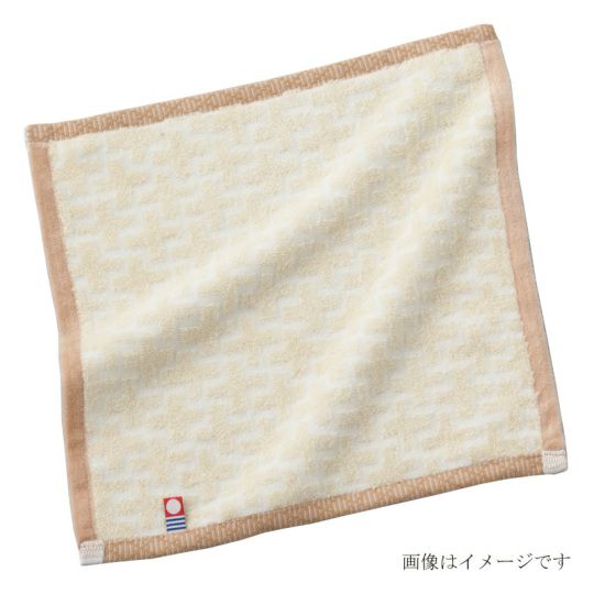 今治謹製　千歳はんかち　木箱入り　タオルハンカチ3枚セット　HK3017　ブルー　（今治産）の商品写真