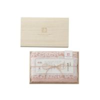 今治謹製　紋織タオル　木箱入り　フェイスタオル　IM7710　ピンク(今治製)