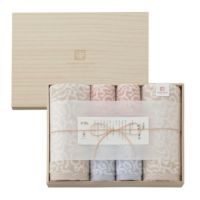 今治謹製　紋織タオル　木箱入り　バスタオル２枚フェイスタオル２枚ウォッシュタオル２枚セット　IM7780　(今治製)