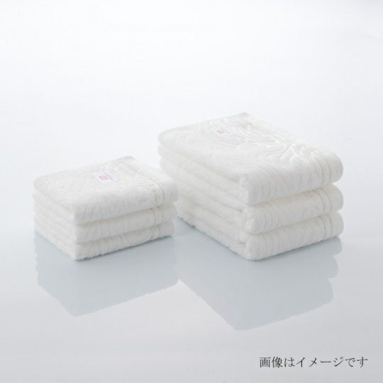今治謹製 白織タオル premium フェイスタオル 1枚　約33×80㎝　TSR142　（今治製）のボリューム感