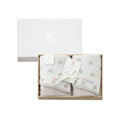 今治謹製 First towel 木箱入り ハンドタオル2枚・スタイ1枚