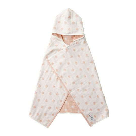 今治謹製 First towel　フード付きバスポンチョ1点　約60×100cm　TFS05　(今治製)　ピンク