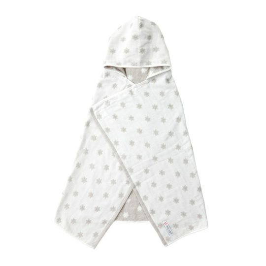 今治謹製 First towel　フード付きバスポンチョ1点　約60×100cm　TFS05　(今治製)　グレー