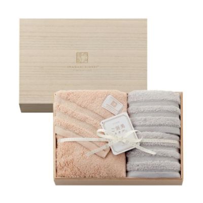 今治謹製 ご褒美タオル　木箱入り　バスタオル１枚・フェイスタオル2枚セット　GH61000（今治製）