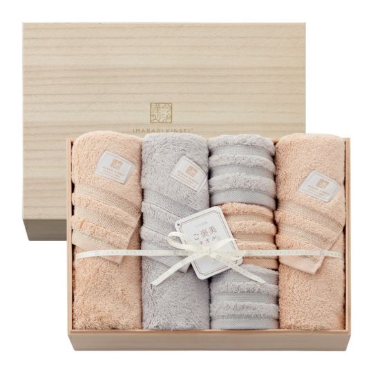 今治謹製 ご褒美タオル　木箱入り　バスタオル3枚・フェイスタオル3枚セット　GH62300（今治製）