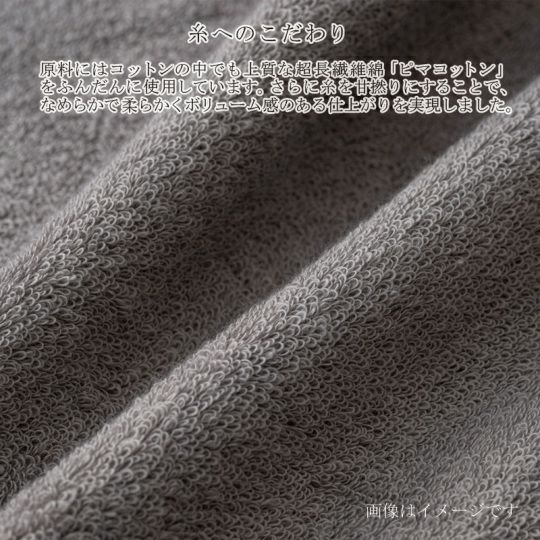 今治謹製 エアリーバスローブの糸へのこだわり