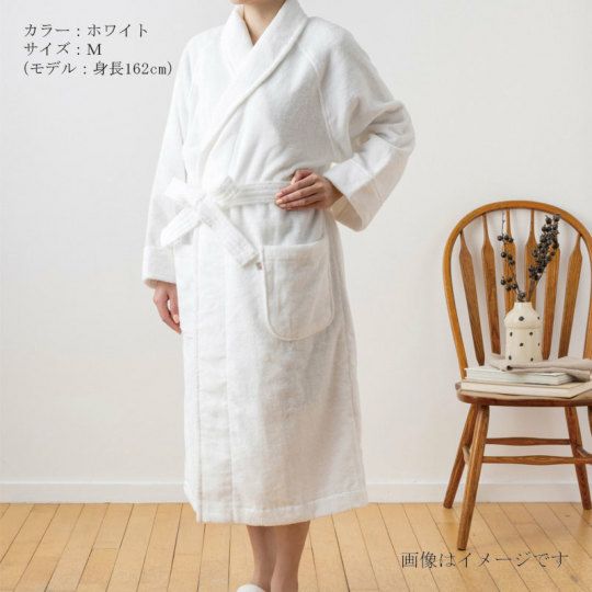 今治謹製 エアリーバスローブ（M）ホワイト　身長162㎝