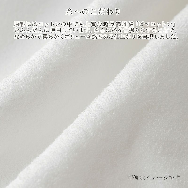 今治謹製 エアリーバスローブの糸へのこだわり