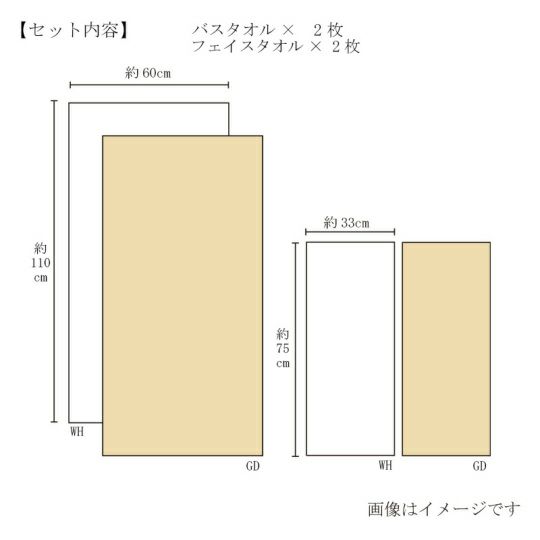 今治謹製 至福タオル 木箱入り バスタオル２枚・フェイスタオル２枚