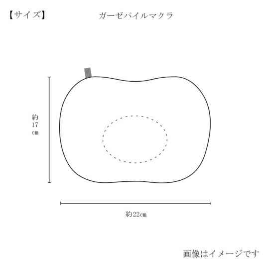  今治謹製　ボタニカルガーゼ　ガーゼパイルマクラのサイズ