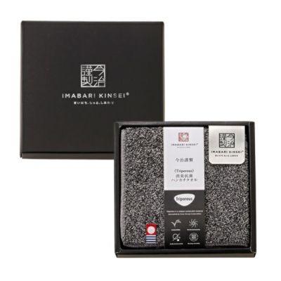 今治謹製 （Triporous） 化粧箱入り 消臭抗菌ハンカチタオル1枚　ITP4010（今治産）