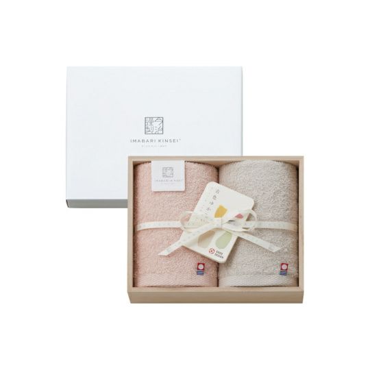 今治謹製 古色ゆかりいろ フェイスタオル2枚セット ピンク IK4030 (PI