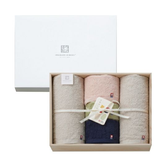 今治謹製　古色ゆかりいろ　バスタオル２枚・フェイスタオル２枚・ウォッシュタオル１枚セット　IK4100 (今治製)