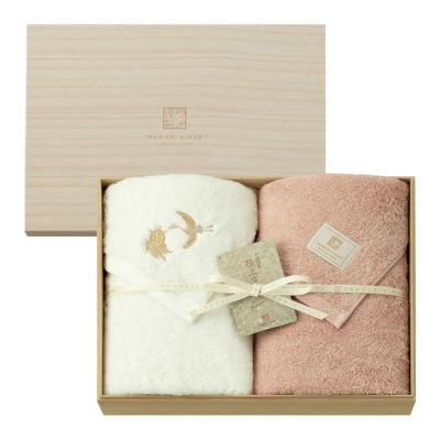 今治謹製 ご褒美タオル 木箱入り バスタオル2枚セット GH61150
