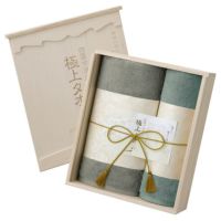 【限定色】今治謹製　極上タオル premium 木箱入り　バスタオル１枚・フェイスタオル１枚セット　GK7254(今治製)