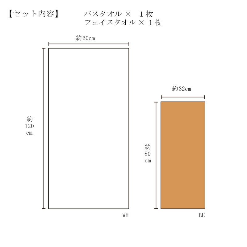 Daily Comfortタオルサイズ説明