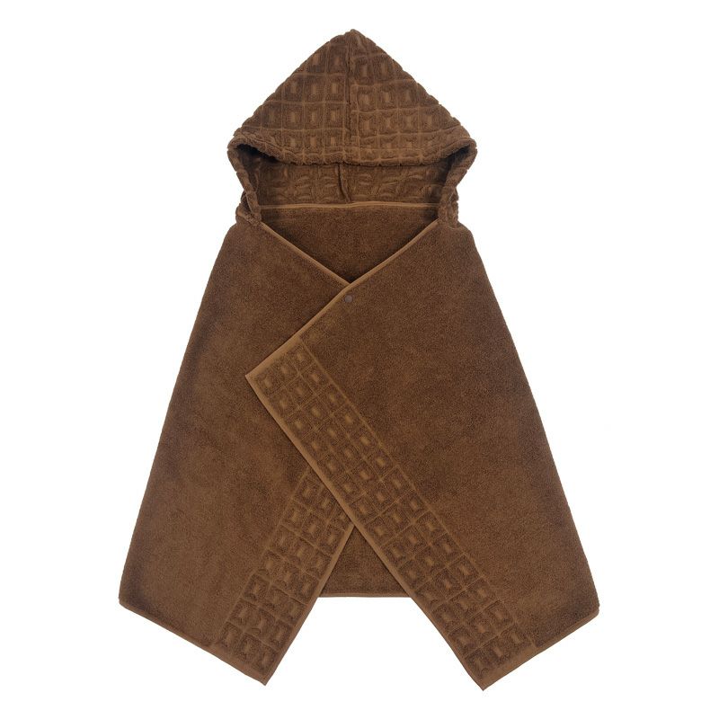 今治謹製 ChocolateLuxe　カカオ染め フード付きバスポンチョ 1枚　約60×120㎝　TICL04 　【今治製】