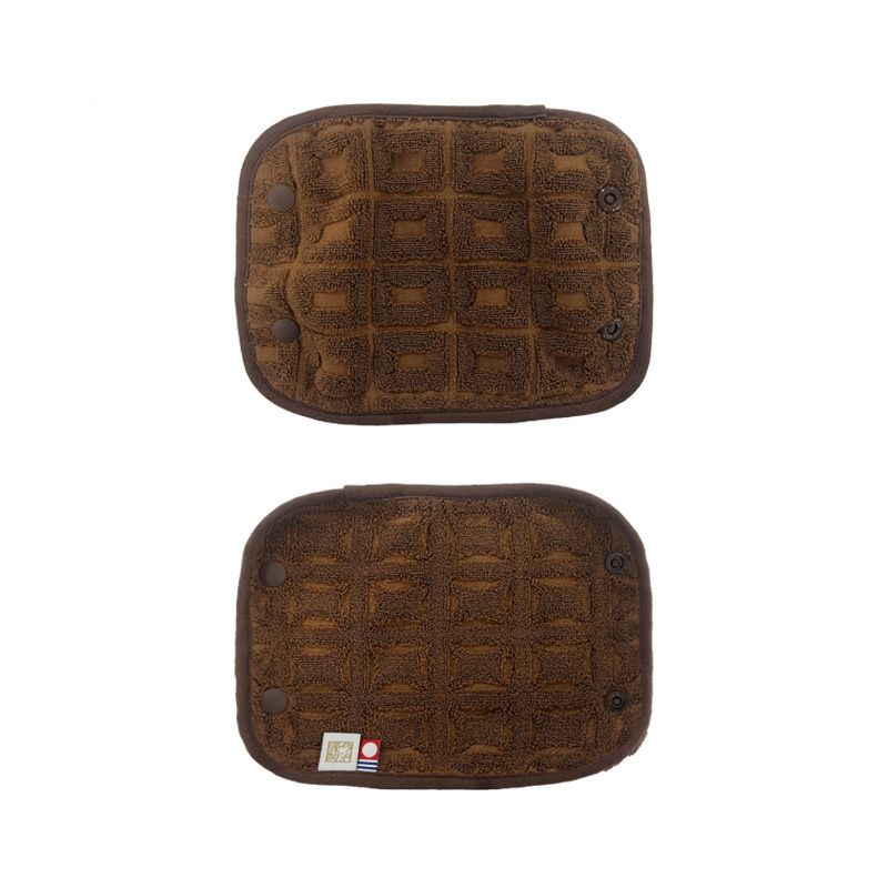 今治謹製 ChocolateLuxe　カカオ染め ベルトカバー 2枚セット　約22.5×16㎝（スナップを留めたサイズ約8×16㎝）　TICL06 　【今治製】