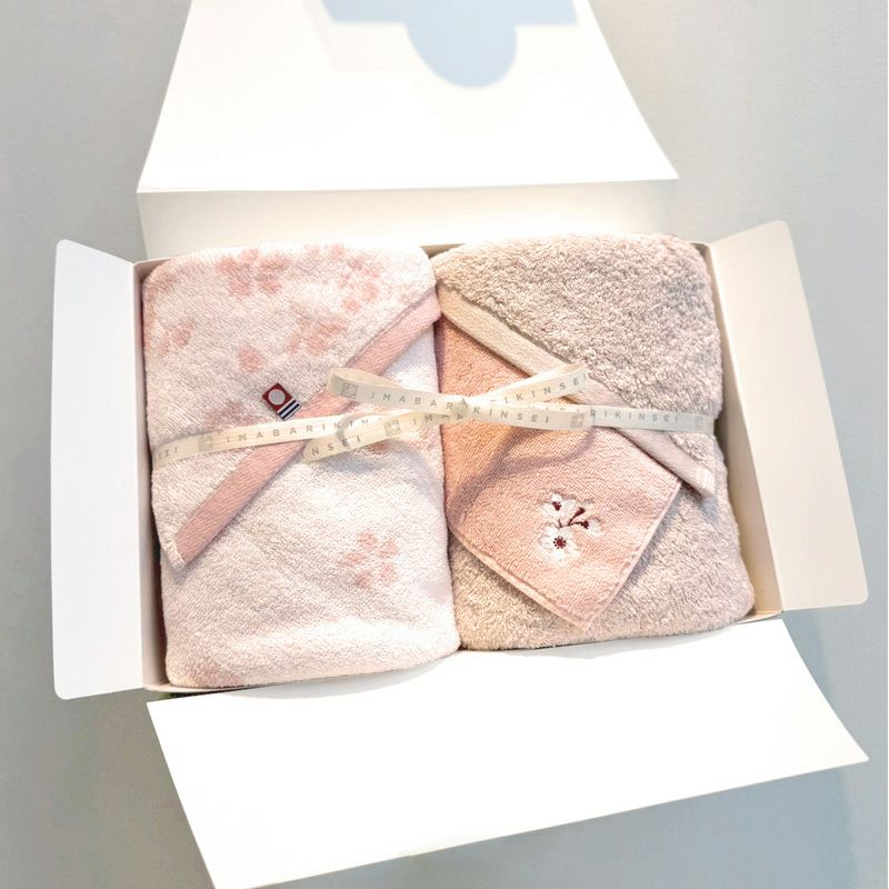 限定セット】今治謹製 さくらタオルセット(M) コンパクトバスタオル1